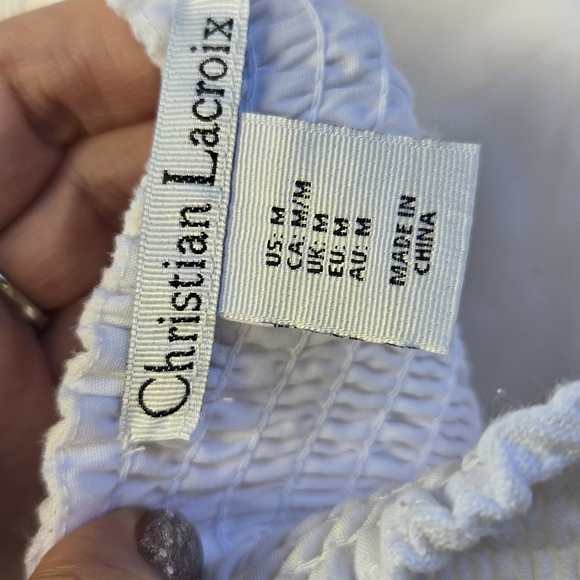 Christian Lacroix White Embroidered Dress - Picture 7 of 9